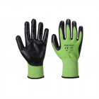 Gants anti-coupures portwest a645 green cut 5 mousse nitrile - taille au choix