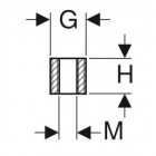 Mamelon de réduction GEBERIT G.1/2" - 362.842.26.1