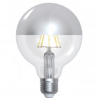 Globe led filament E27 8W (eq. 60 watt) 'Calotte argentée' - Dimmable - Couleur eclairage - Blanc chaud 2700°K