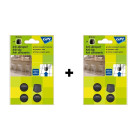 Gpi - lot de 8 embouts enveloppant ø 16 mm anti-dérapants spécial chaises à pieds tubulaires