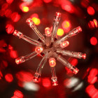 Guirlande lumineuse clignotante 50 led rouge 2,5m