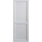 Porte coulissante atelier 2 panneaux en enrobe blanc largeur 73
