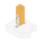 Pied de poteau de jardin réglable en largeur - PPG60/25