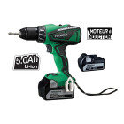 Perceuse visseuse HITACHI - HIKOKI 18V 5.0Ah + 3 Batteries 5.0Ah, chargeur, coffret - DS18DBEL5AX3