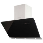 Cata & can roca hotte décorative inclinée dalia black 90cm noire