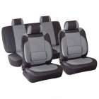 Housse de siège auto voiture gris set complet