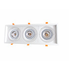 Downlight spot led cob rectangle orientable 3x20w 120 - couleur eclairage au choix