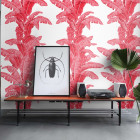 Papier peint exotique palmiers - RED PALM++