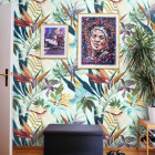 Papier peint bleu tropical - TROPICALEBLUE++
