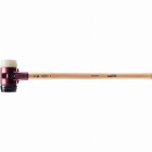 Marteau de frappeur HALDER SIMPLEX Caoutchouc chargé / nylon avec boîtier en fonte malléable, manche en bois hickory de haute qualité - D=80 mm - 3028.081