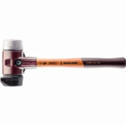 Maillet halder simplex caoutchouc chargé, avec pied intégré / métal doux, avec boîtier en fonte malléable et manche en bois de haute qualité - d=60 mm - 3029.260