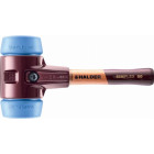 Maillet halder simplex tpe souple avec boîtier en fonte malléable et manche en bois - d=80 mm - manche extra-court - 3001.082