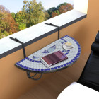 Table suspendue de balcon Mosaïque - Couleur au choix