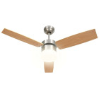 Ventilateur de plafond lampe et télécommande 108cm - Couleur au choix