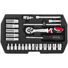 YATO Kit de douilles 25 pièces en métal noir YT-1446