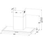 Frilec Hotte de ventilation 250 W 800 m³ DRESDEN998-FKH