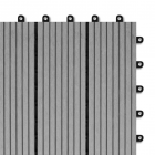vidaXL WPC carrelage de 11 pièces 30x30 cm pour terrasse-balcon-jardin gris