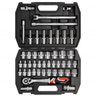 YATO Ensemble pour clé à cliquet YT-3877 46 pièces