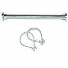 Sealskin Ensemble tringle Seallux + 12 anneaux chromé 80-130 cm