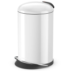 Hailo poubelle à pédale topdesign taille m 13 l blanc 0514-340