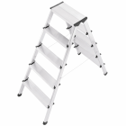 Hailo escabeau double-face l90 2x5 marches 110 cm aluminium 8655-001