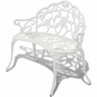 Banc de jardin aluminium coulé blanc