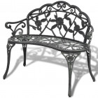 Banc de jardin en aluminium coulé vert