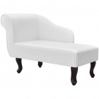 Vidaxl chaise longue cuir synthétique blanc