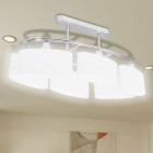 Vidaxl lustre/ lampe de plafond contemporaine 6 abats jours en verre