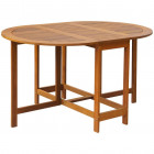 Vidaxl table à abattants d'extérieur ovale bois d'acacia