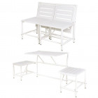 Esschert design banc de jardin blanc magique  bl064