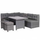 Garden impressions mobilier de jardin 16 pcs coral gris foncé 03640gy