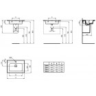 Lavabo-plan 104 x 46 cm blanc - strada ii