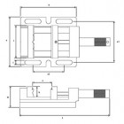 Etau perceuse en fonte spéciale ouverture 100 mm 170x154x13,5 mm - série 310 + 325