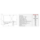 Table élévatrice manuelle simple ciseaux charge 800 kg ø roues 127 mm