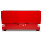 Coffre de chantier rouge 2370 x 985 x 1220 mm flambank - fbc8