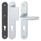 Ensemble poignées pour porte d'entrée en aluminium New York version palère - 195 mm - HOPPE - 11506544