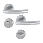 Poignée pour porte intérieure en inox sur rosace Alta BCC avec voyant - Carré 38-42 mm - Inox mat - HOPPE - 3940655