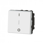 Interrupteur bipolaire ave borne pour repiquage neutre 16ax 250v~ mosaic 2 modules blanc (077050l)