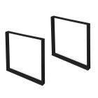 Jeu de pieds rectangulaire Square pour table 800 mm de largeur, 2 unités  - Coloris au choix