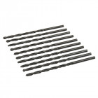 Jeu de 10 mèches longues en acier rapide HSS - 4,8 x 132 mm