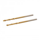 Jeu de 2 mèches en acier rapide HSS titanées - 2,0 mm