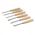 Jeu de 6 ciseaux à bois de ciseleur - 6 pcs