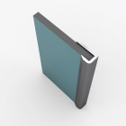 Jeu de 2 Profilés de finition en aluminium anodisé brillant pour panneaux muraux - 10x5x2100 mm Aurlane - FAC316