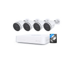 Kit vidéosurveillance ip 4 caméras kit-4-fn8108h-s41-hdd