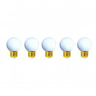 Lot de 5 ampoules led e27 étanches pour guirlande décorative (4 kits) - kit guirlande - kit blanc