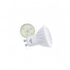 Kit spot led GU10 6 watt céramique - Supportt gris - Couleur eclairage - Blanc neutre, Type Support - Rond orientable 86mm