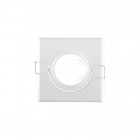 Kit spot led GU10 COB 6 watt (eq. 60 watt) - Dimmable - Support blanc - Couleur eclairage - Blanc chaud 3000°K, Type Support - Rond orientable 92mm