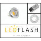 Kit spot led GU5.3 COB 4 watt Dimmable - Couleur eclairage - Blanc chaud 3000°K, Finition - Blanc, Type Support - Rond orientable 86mm