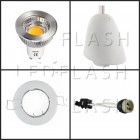 Kit spot led RT2012/BBC GU10 5 watt (eq. 50 watt) - Support 88mm - Couleur eclairage - Blanc froid, Finition - Blanc